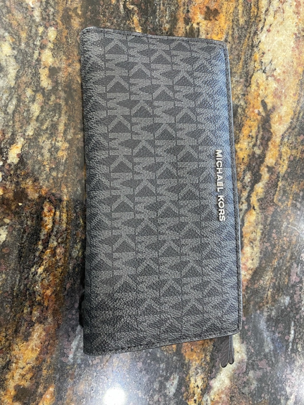 Michael Kors Women’s Black & Charcoal Signature Wallet